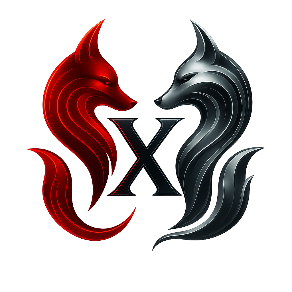 pleasureXplay dual fox logo